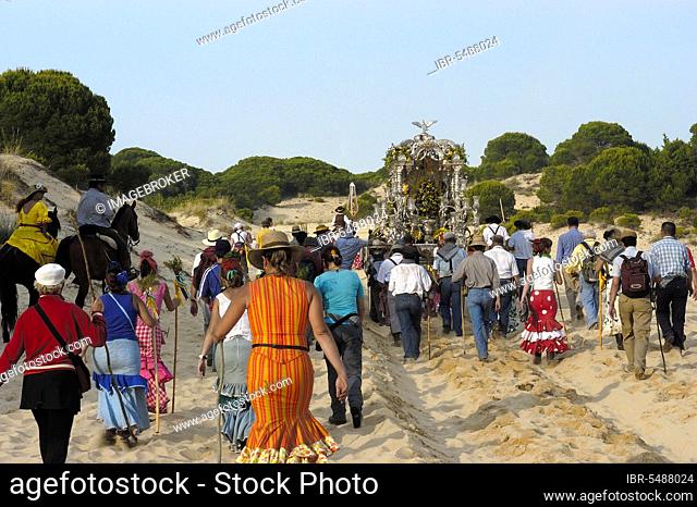 Romeria Pilgrimage to El Rocio, Almonte, Huelva Province, Andalusia, Spain, Europe