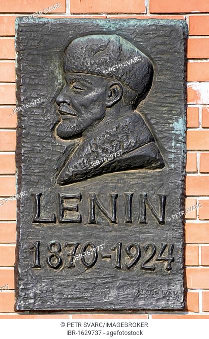 Lenin plaque, Statue Park, Memento Park, Szoborpark, Budapest, Hungary, Europe