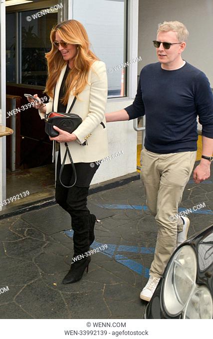 Cat Deeley and husband Patrick Kielty out for lunch at E. Baldi restaurant in Beverly Hills, United States Featuring: Cat Deeley