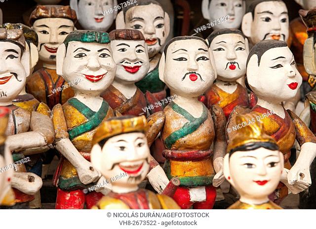 Puppets of the Thang Long Water Puppet Theatre. Hanoi. Vietnam
