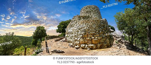 Picture and image of the prehistoric magalith ruins of the multi towered Nuraghe Serbissi, archaeological site, Bronze age (14 - 10 th century BC)