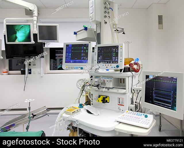 Modern well equipped operating theatre in a new hospital