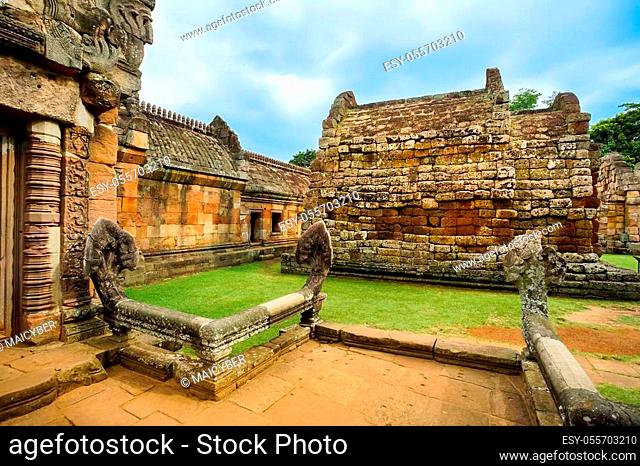 The Khmer temple Prasat Hin Phanom Rung (Phanom Rung Stone Castle) in Chaloem Phrakiat District, Buriram Province, Thailand