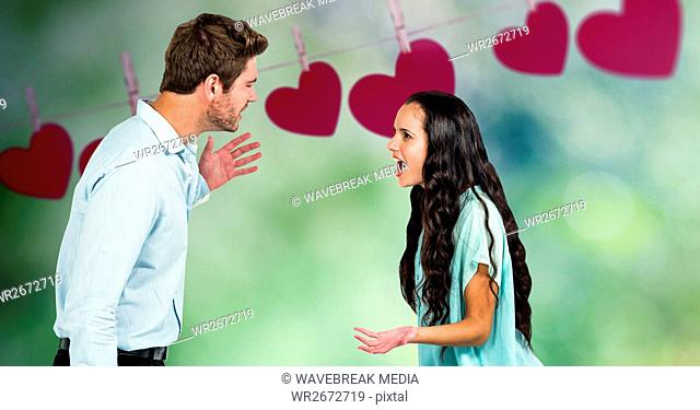 Digital composite of loving couple