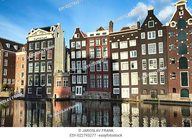 Houses near Central Station in Amsterdam