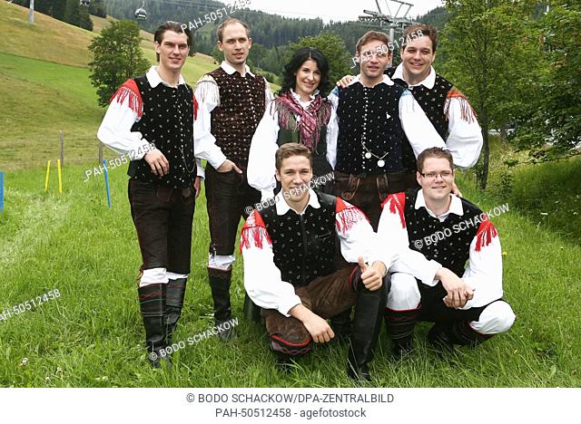 The Slovenian music group of Saso Avsenik (C, FRONT) and his Oberkrainer, (TOP L-R) Jan Tamse, Matic Plevel, Maja Berce Podrekar, Dejan Zupan and Ales Jurman