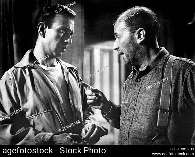 Jose Ferrer, Oskar Karlweis, on-set of the Film, Anything Can Happen, Paramount Pictures, 1952