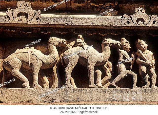 Lakshmana temple, X-XI centuries, Khajuraho Group of Monuments, UNESCO World Heritage Site, Madhya Pradesh, India, Asia