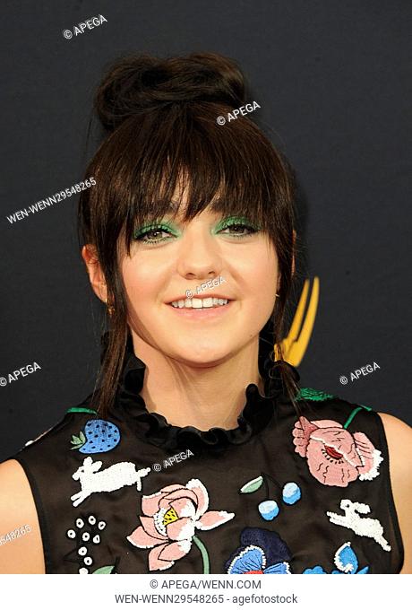 The 68th Annual Primetime Emmy Awards arrivals Featuring: Maisie Williams Where: Los Angeles, California, United States When: 19 Sep 2016 Credit: Apega/WENN
