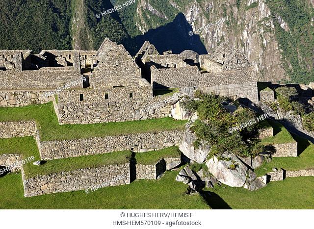 Peru, Cuzco Province, Incas sacred valley, Inca archeological site of Machu Picchu, listed as World Heritage by UNESCO, built in the 15th century under the...