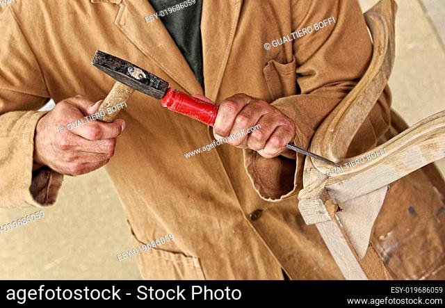 carpenter and old tool