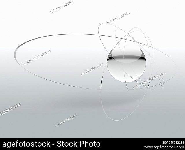 Science simple background with an abstract atom