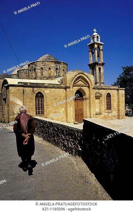 Greece, Cyprus Island, greek part, old churches Ayii Varnavas and Hilarion have five domes and three aisles, X century