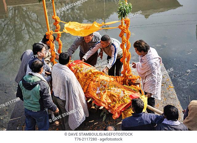 cremation ceremony at Pashtupatinath, Kathmandu, Nepal