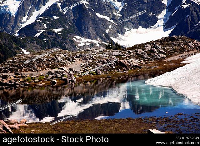 Small Reflection Pool Mount Shuksan Artist Point Washington Stat