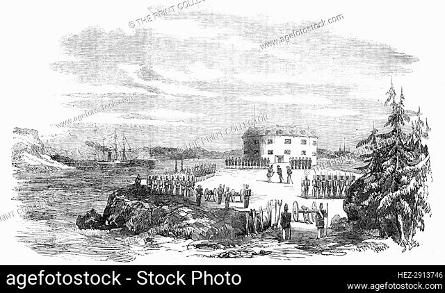 Surrender of the Tower of Prasto, Bomarsund, 1854. Creator: Unknown