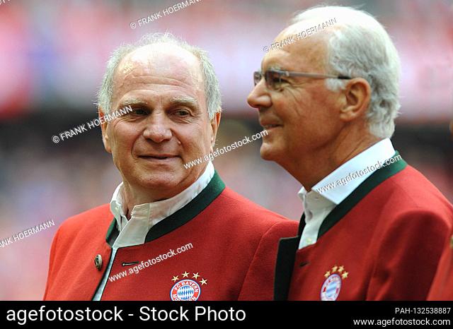 According to media report - Beckenbauer and Hoeness visit Bayern game versus Eintracht Frankfurt. Archive photo: v.li:Uli HOENESS (Ex President FC Bayern...