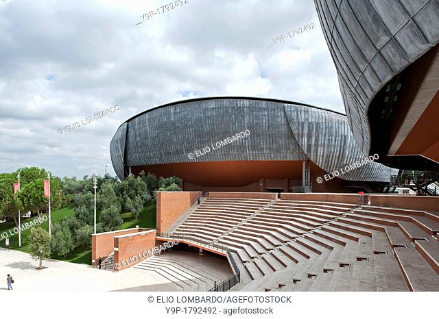 Auditorium Parco della Musica, designed by architect Renzo Piano  Rome, Italy, Europe