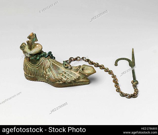 Hanging Lamp in the Form of a Sandaled Right Foot, Byzantine, 5th century. Creator: Unknown