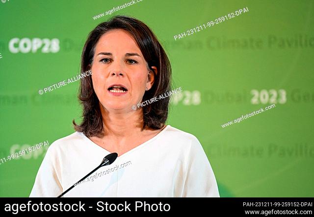 11 December 2023, United Arab Emirates, Dubai: Annalena Baerbock (Bündnis 90 / Die Grünen), Federal Minister for Foreign Affairs