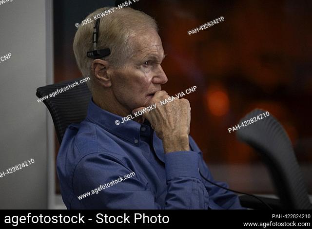 NASA Administrator Bill Nelson monitors the countdown of the launch of a SpaceX Falcon 9 rocket carrying the company's Dragon spacecraft on NASA’s SpaceX Crew-7...