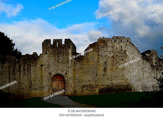 The outer wall of Desmond Castle in Adare Ireland