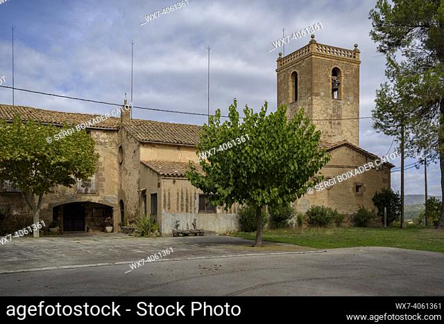 Sant Salvador de Torroella Church in the Cardener valley, in the municipality of NavÃ s (Bages, Barcelona, Catalonia, Spain)