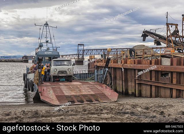 Ferry in the port of Anadyr, Chukotka Province, Russian Far East