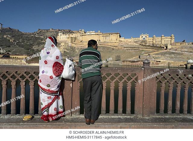 India, Rajasthan State, Jaipur, Amber Fort, listed as World Heritage by UNESCO