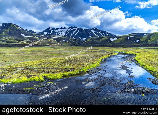 Highlands of Iceland seen from Road F208, Southern Region, Iceland