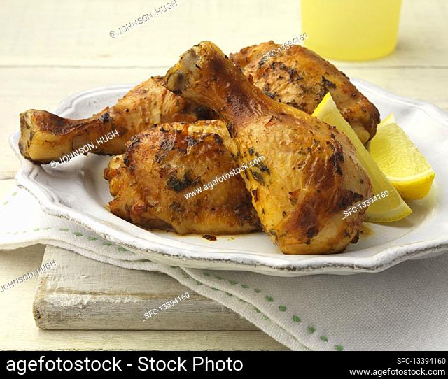 Roast chicken with paprika and garlic