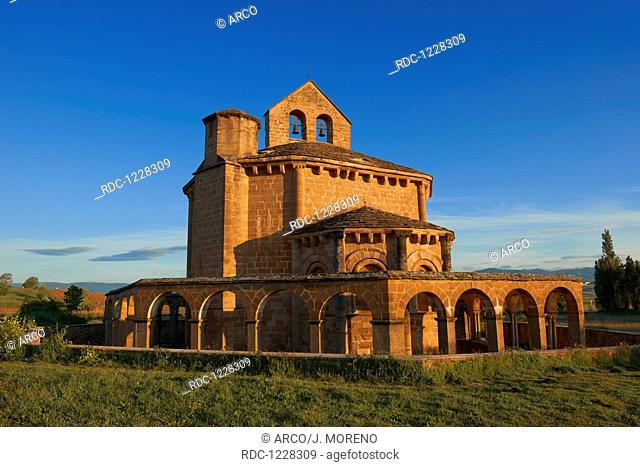 Santa Maria de Eunate, Romanesque church, Eunate Church, Road to Santiago, Way of St, James, MuruzÃ¡bal, Navarre, Spain