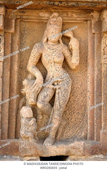 Ardhanari Nateshvara , Kadasiddeshvara Temple , Pattadakal , UNESCO World Heritage Site , built in 800 A.D , Bagalkot , Karnataka , India