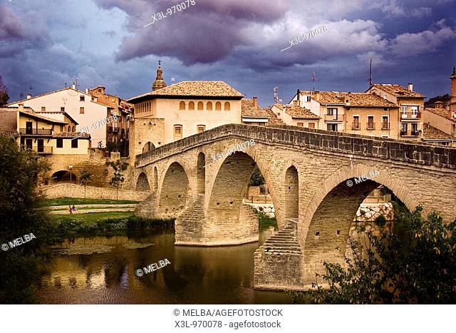 Village of Puente de la Reina  Navarra  Spain
