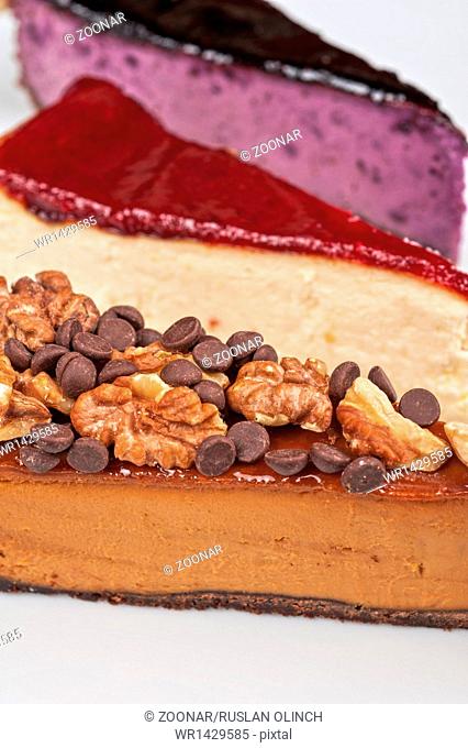 cheesecake with chocolate and nuts