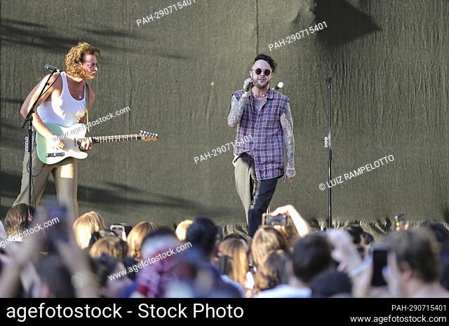 Hudson Yards, New York, USA, June 08, 2022 - Lovelytheband Plaid at the Summer Concerts at Hudson Yards June 08 2022. Wells Fargo Stage Series in New York City