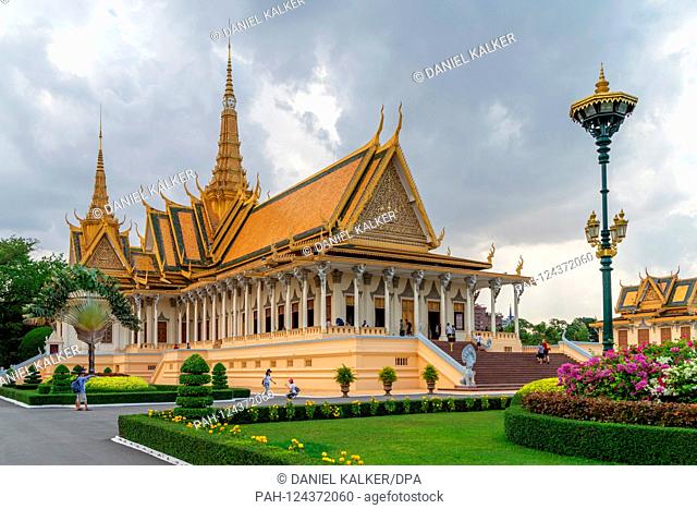 Cambodia: Throne Hall of the Royal Palace in Phnom Penh..Photo from May 7th, 2019. | usage worldwide. - Phnom Penh/Phnom Penh/Cambodia