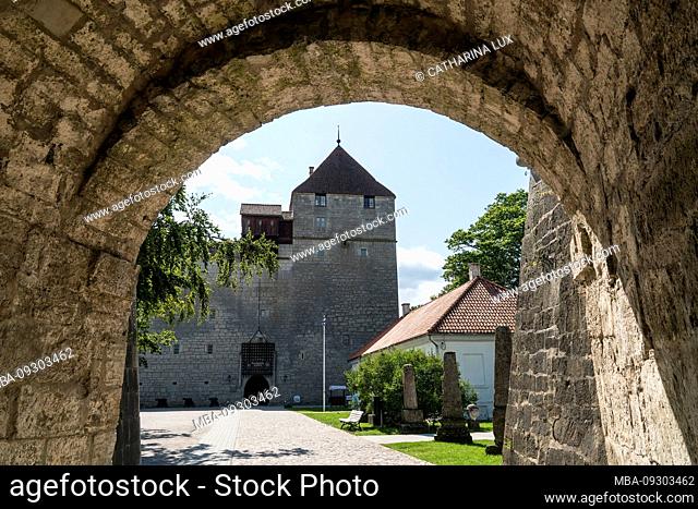 Estonia, Baltic Sea island Saaremaa, island capital Kuressare, bishop's castle, castle wall