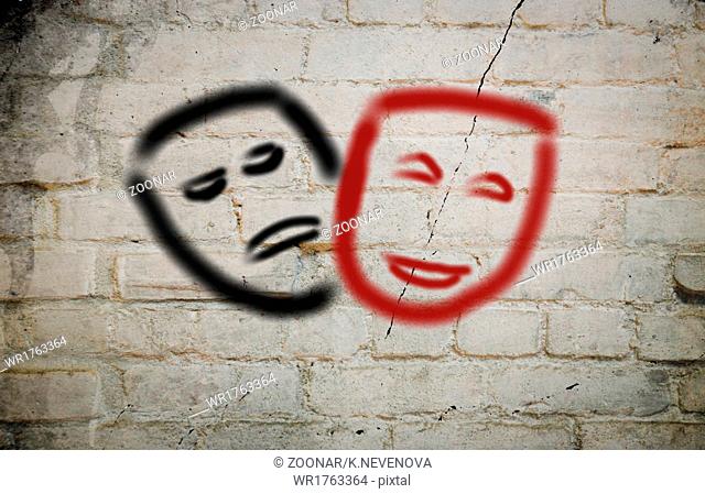 Comedy And Tragedy Theatrical Masks Concept