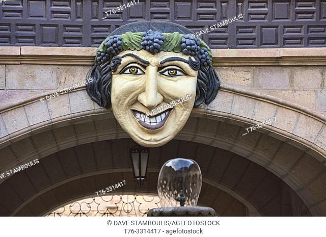 Bacchus mask in the courtyard of the Casa Nacional de la Moneda, Potosí, Bolivia