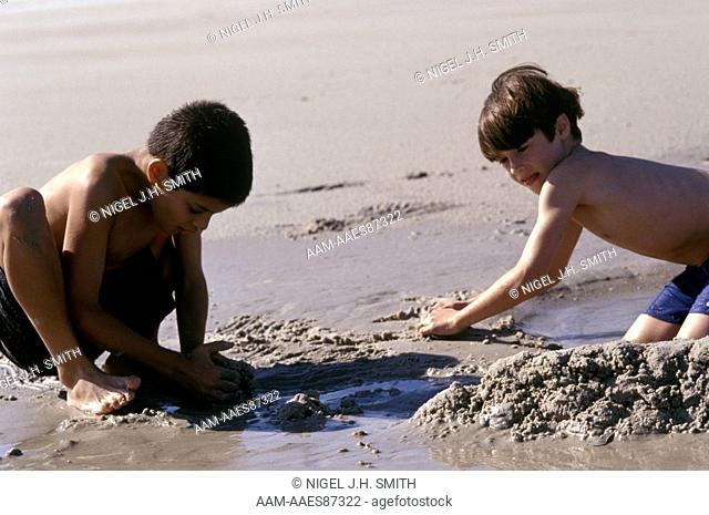 Boys playing on Beach, Crescent Beach, FL
