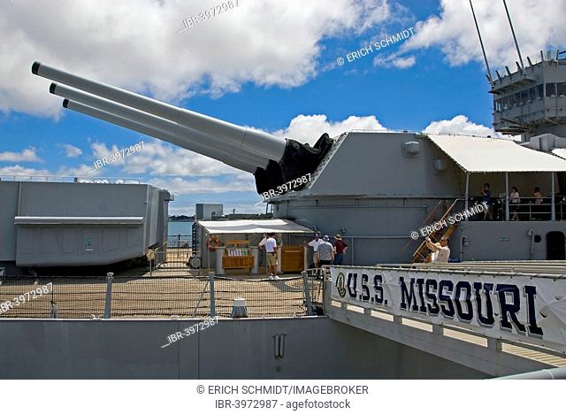 USS Missouri Battleship, Pearl Harbour, Oahu, Hawaii, United States