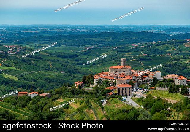 A picture of the town of ?martno surrounded by vineyards and landscape