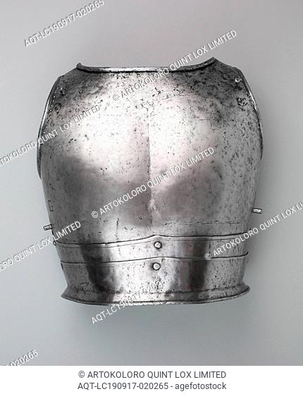 Backplate, early 17th century, marked later, Italian, Marked GP [Gioco del Ponte, Pisa], Italy, Steel, Wt. 2 lb. 13 oz
