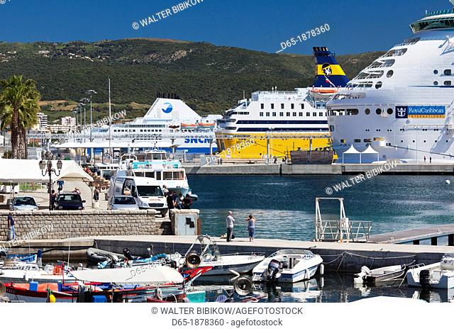 France, Corsica, Corse-du-Sud Department, Corsica West Coast Region, Ajaccio, cruiseship