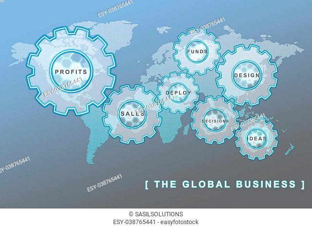 The global economy business concept, can be use for related global business, finance futuristic minimalist concepts