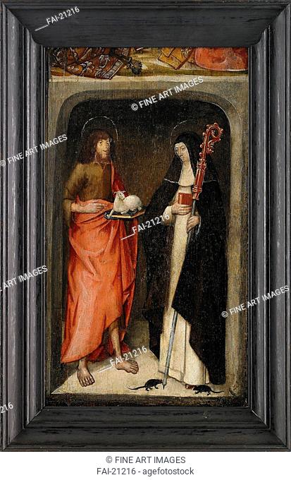 Saint John the Baptist and Saint Gertrude of Nivelles. Master of St. Gudule (active End of 15th cen. ). Oil on wood. Early Netherlandish Art. 1480
