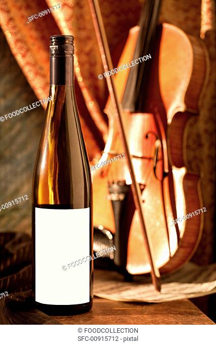 Bottle of White Wine, Violin
