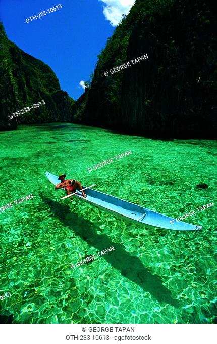 Palawan Island, a long & small resort island in length of 397 Kilos & average width 40 Kilos  It ranks the 4th best resort in the Philippines