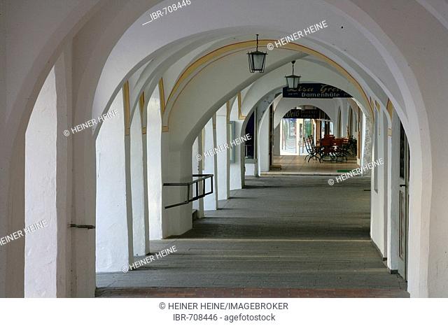 Arcade, Muehldorf am Inn, Upper Bavaria, Bavaria, Germany, Europe